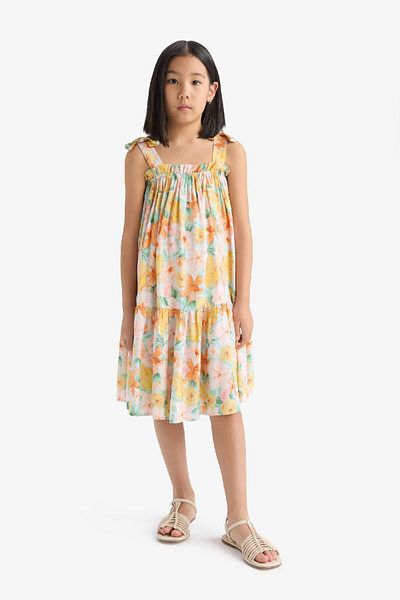 DeFacto Girl's Floral Strap Dress Y6957A625Sm