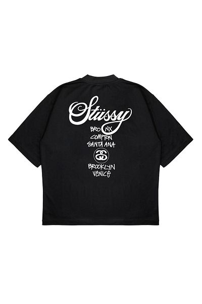 TRAGEDY Unisex Oversize Stussy Venice Printed Boxy Fit Μπλουζάκι από χοντρό ύφασμα