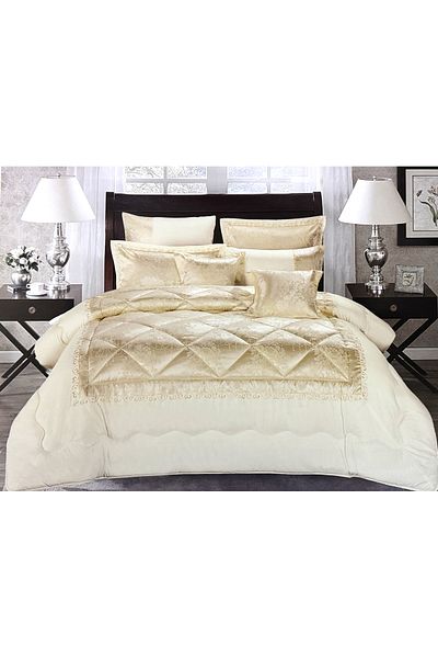 Generic Jacquard 8Pcs Comforter Set, King Size Wedding Set Size 240 X 260 Cm
