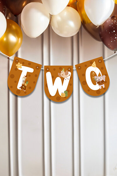 Niksy Design Δύο στολίδια πάρτι με θέμα τα ζώα Boho Party