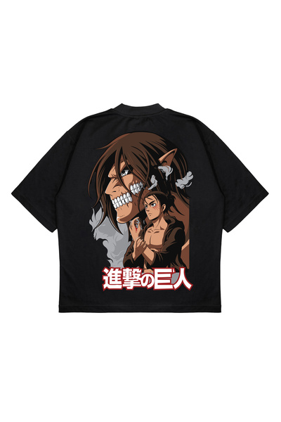TRAGEDY Uniseks Oversized Majica sa Printom Attack On Titan Transform, Boxy F...