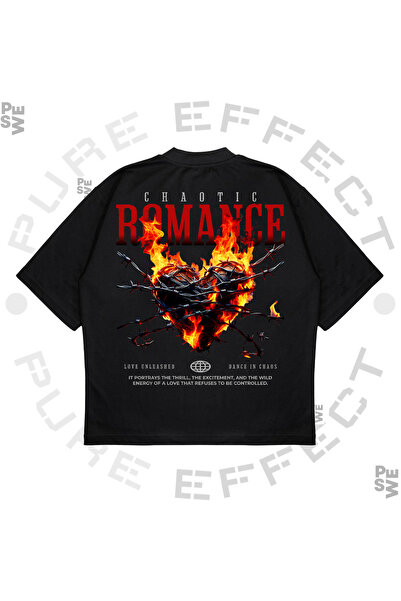 TRAGEDY Unisex Oversize Chaotic Romance Printed Boxy Fit Thick Fabric T-Shirt