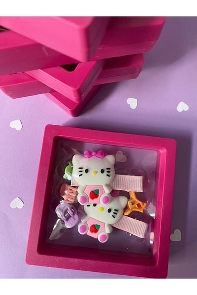 sabiha aksesuar Pink Boxed Buckle Set