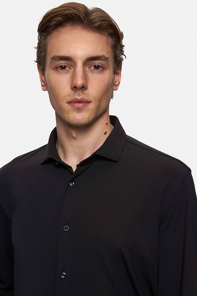 Tween Cămașă neagră slim fit