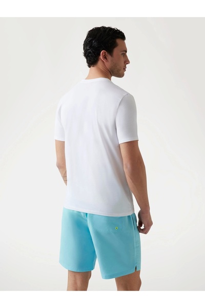 Guess SS CN TRIANGLE PALM TEE Ανδρικό λευκό μπλουζάκι F5GI00J1314-G011