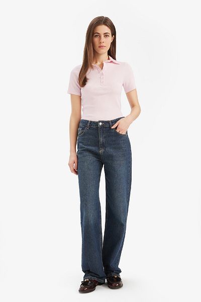 DeFacto Slim Fit Slim Fit Polo Neck Ribbed Camisole Short Sleeve T-Shirt C6249Ax25Sp