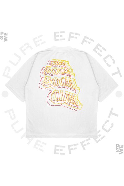 TRAGEDY Unisex Oversize Anti Social Social Club Μπλουζάκι με διπλό εμπριμέ Boxy Fit Χοντρό ύφασμα