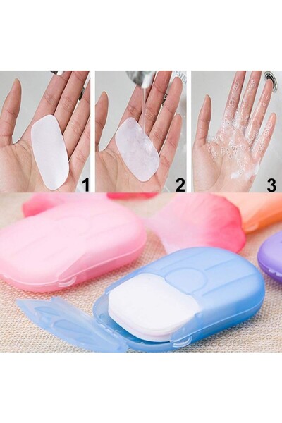 Vipfoni صابون السفر الورقي - عبوتين - 40 قطعة