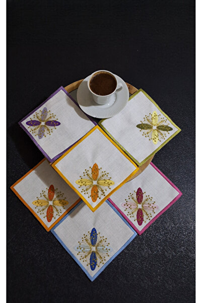 NGR HOME 6 قطع من مناديل كوكتيل القهوة