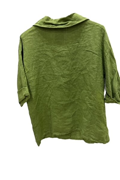 PHUTİ COLLECTION Ιταλική λινή μπλούζα με τρία κουμπιά