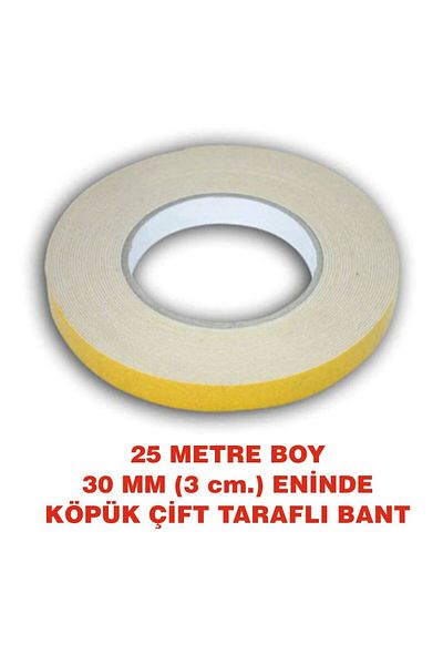 ELF DOUBLE SIDED SILICONE FOAM TAPE 25 METERS LENGTH 30 MM/3 CM ENDE)