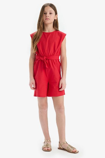 DeFacto Girl Cotton Sleeveless Short Jumpsuit E3837A825Hs