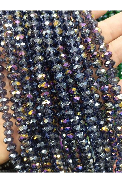 Ralp Moda 8 mm Facet Cut Crystal Beads Bag and Jewelry Making 10 Strands Average. 625-640 Pieces Color: Purple with Janjan