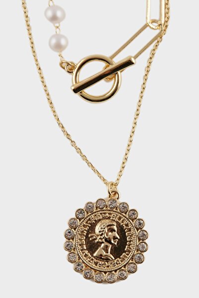 DeFacto Dámský vzorovaný 2dílný náhrdelník E3994axns