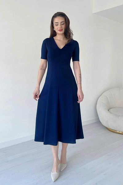 Sorridi V-Neck Modal Fabric Flounce Dress