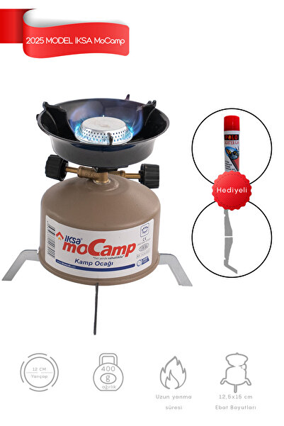 İksa MoCamp Tekrar Doldurabilir Devrilmez Ayaklı Portatif Kamp Ocağı