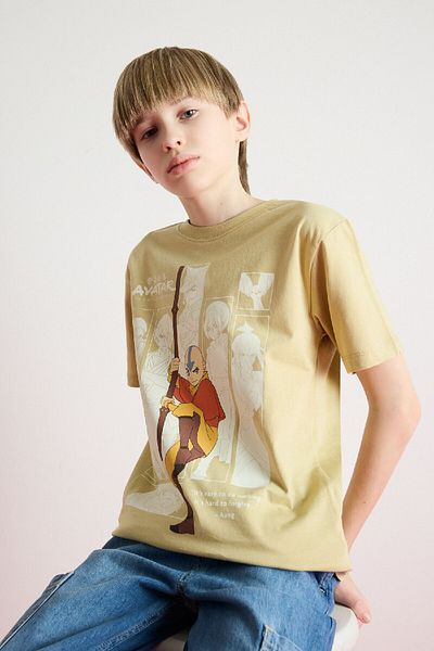 DeFacto Avatar the Last Airbender Boys T-Shirt - Crew Neck, Short Sleeve E3105A825Sm