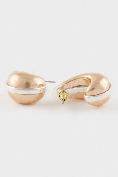 DeFacto Women's 3-Piece Matte Gold Earrings E4437Axns