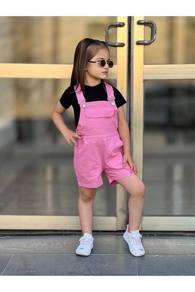 Bombicix Linen Shorts Salopet - Girl