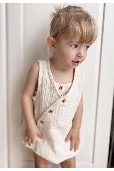 Cigit Φορμάκι με διπλό γιακά 0-3 ετών Κρέμα