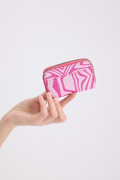 DeFacto Women's Printed Faux Leather Coin Purse E5474Axns