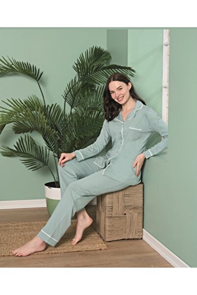 İntive Lingerie Poleren Modal Cloth قميص مريح بنطلون/طقم بيجامة مستقيمة مطبوع...