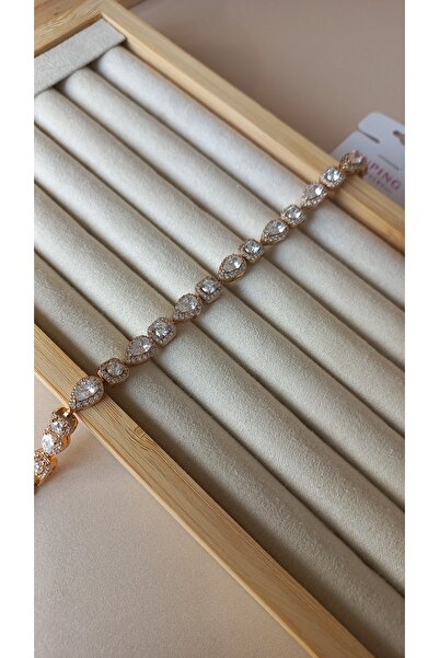 Tişt Accessory الزركون حجر قطرة مربع شنت Xuping سلسلة سوار المرأة