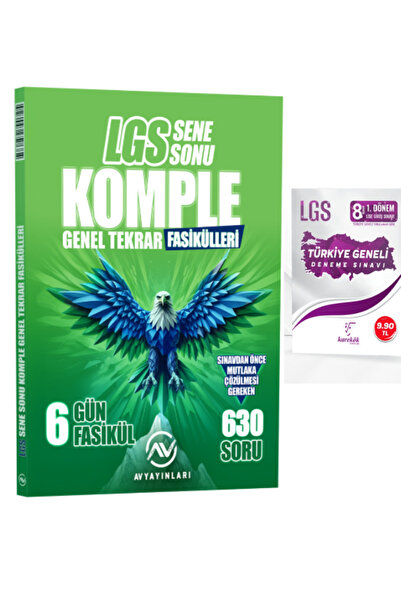 Av Akıllı Versiyon Yayınları Av 8. Sınıf LGS 6 Gün Fasikülü Komple Genel Tekr...