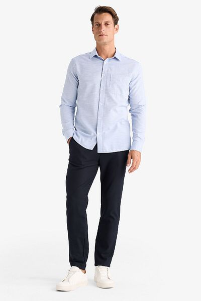 DeFacto Moderní střih Polo Neck Basic Plain Dlouhé Rukávy Košile E5045AX25SM