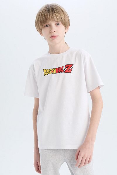 DeFacto Tricou cu mânecă scurtă imprimat pe spate Dragon Ball pentru băieți E3120A825SM