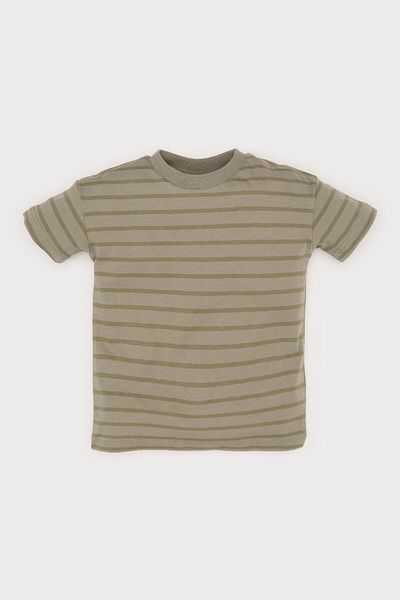 DeFacto Gestreiftes Kurzarm-T-Shirt mit Rundhalsausschnitt für Babys E5315A525SM