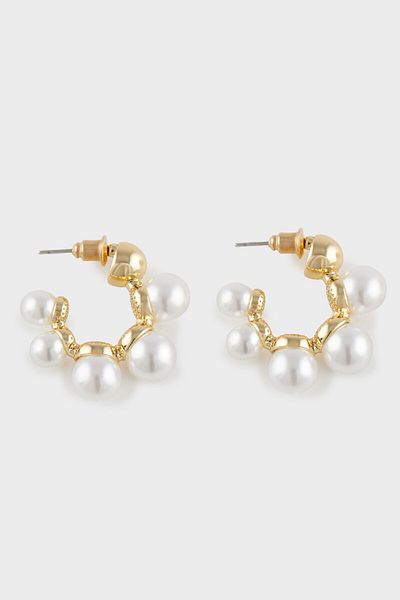 DeFacto Damen-Ohrringe mit 2 Perlen in Gold, E3985axns