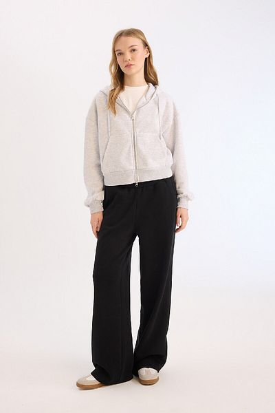 DeFacto Basic-Sweatshirt mit Kapuze und Reißverschluss – Kängurutasche, Z7069AZ25SP