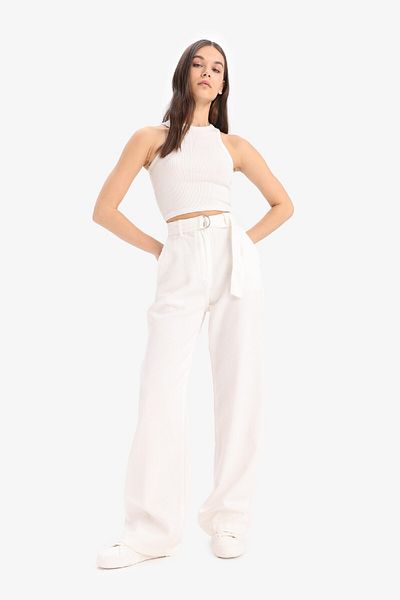 DeFacto Φαρδύ παντελόνι με φαρδύ πόδι - Standard μέγεθος Unisex Modal D4467AX25SP