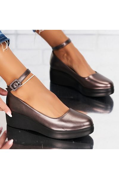 Joana Women's casual shoes Bronze made of Tamara Eco-leather