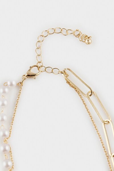 DeFacto Dámský vzorovaný 2dílný náhrdelník E3994axns