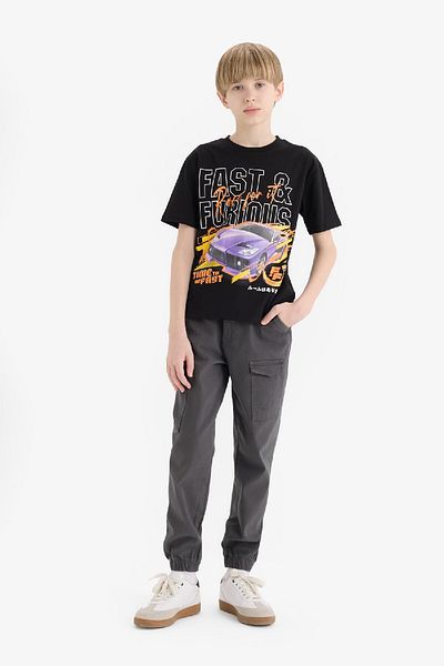 DeFacto Boy's Fast & Furious Crew Neck Short Sleeve T-Shirt E3121A825Sm