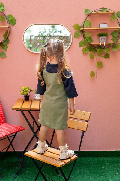 Cigit 2-7 χρονών Olive Gabardine Gilet