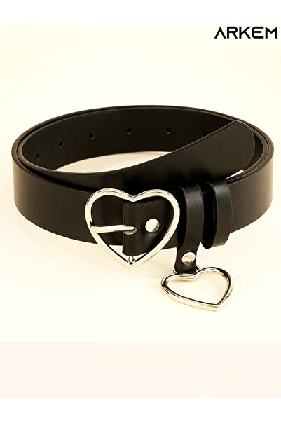 ARKEM CLUB Aşk Kalp Tokalı Kemerleri Rahat, Günlük, Elbise İş Tarzı Etek Pant...