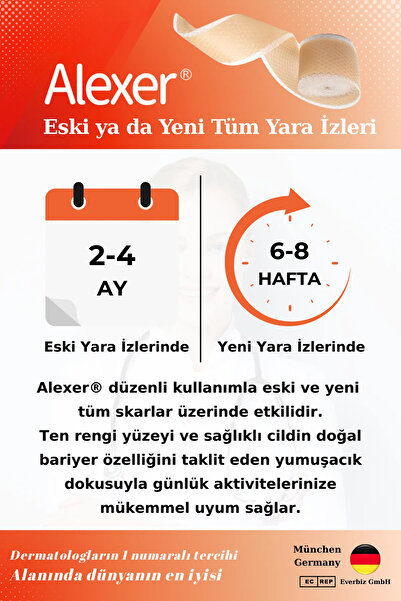 Alexer Soft Silikon Bant Estetik Keloid Yanık Sezaryen Dikiş Ameliyat Izi Giderici 2,5cm X 3m