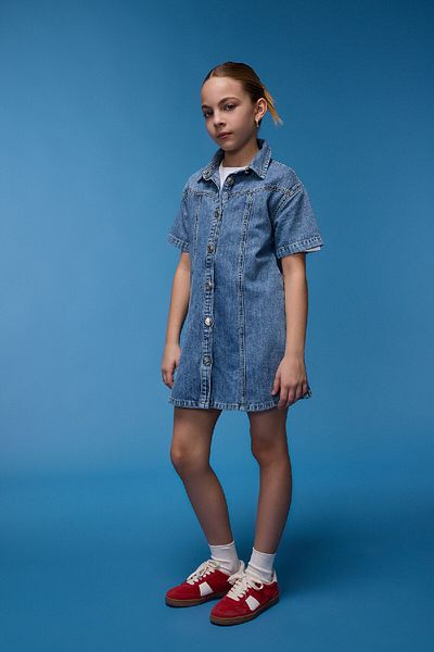 DeFacto Rochie de vară din bumbac cu mânecă scurtă pentru fete E1762a825sm
