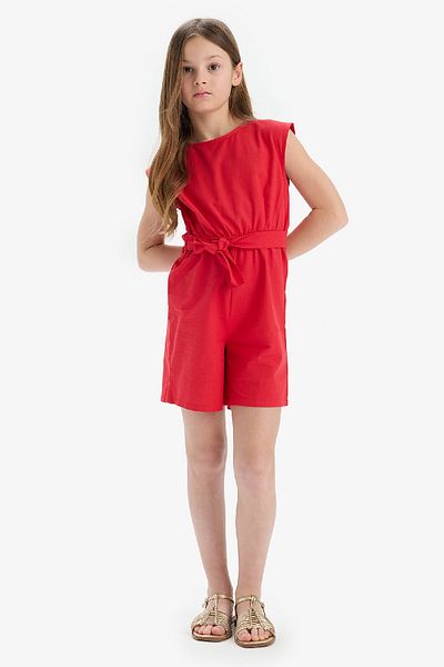 DeFacto Girl Cotton Sleeveless Short Jumpsuit E3837A825Hs