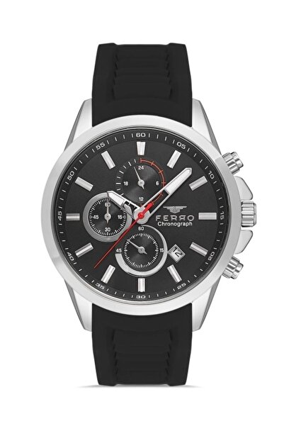 FERRO Siyah Silikon Kordon Erkek Kol Saati FM31359D-J