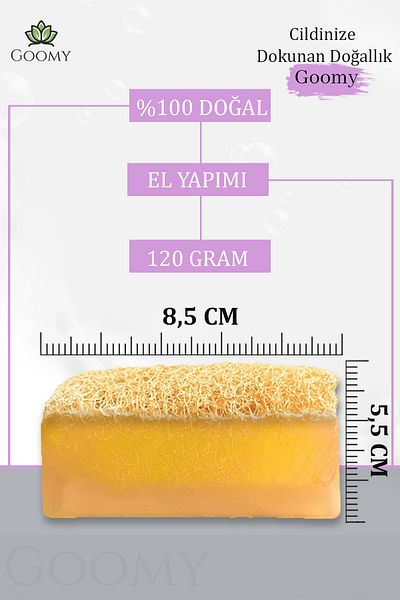 GOOMY Premium Handmade Natural Pumpkin Fiber Organic Herbal Collagen Soap 120Gr