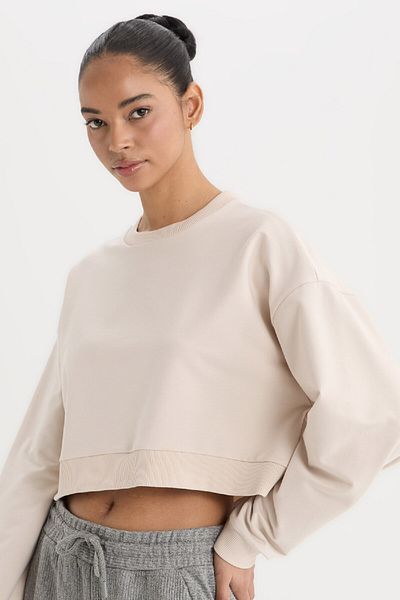 DeFacto DeFactoFit Crew Neck Βασικό απλό αθλητικό φούτερ D7119AX25SP