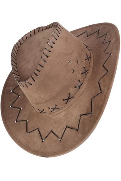 Uniquetrenders 5-Piece Bandana Nubuck Cowboy Hat (8-14 Years Old)