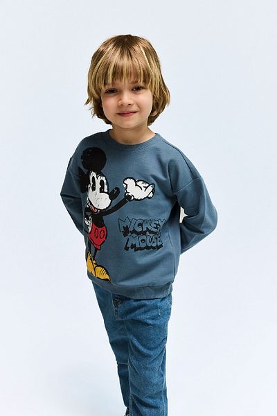 DeFacto Суичър с деколте Baby Boy Disney Mickey & Minnie E4710A525Sp