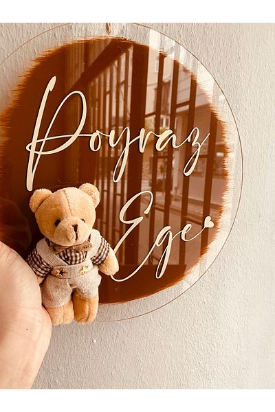 Zen Ahşap Tasarım Pilexy Door Ornament / Newborn Door Ornament / Baby Room Door Ornament