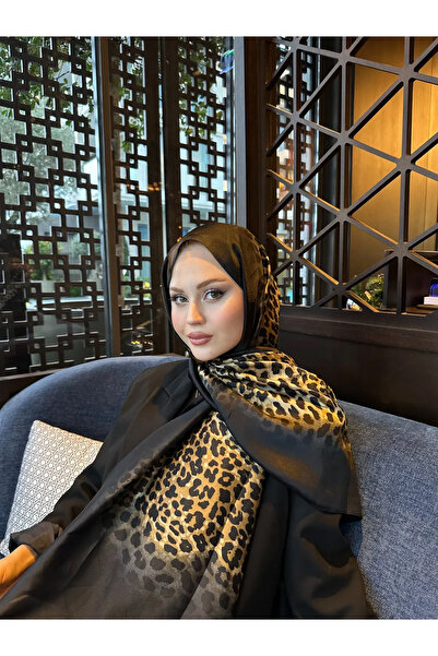 diorel Degrade Leopar desen ipek Şal