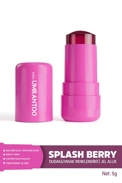 MRS.UMRANTOO Splash Berry Lip and Cheek Tint Gel Blush